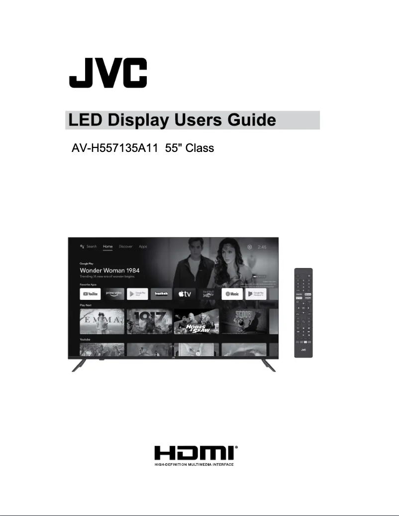 Página 1 del manual Manual de usuario JVC AV-H557135A11