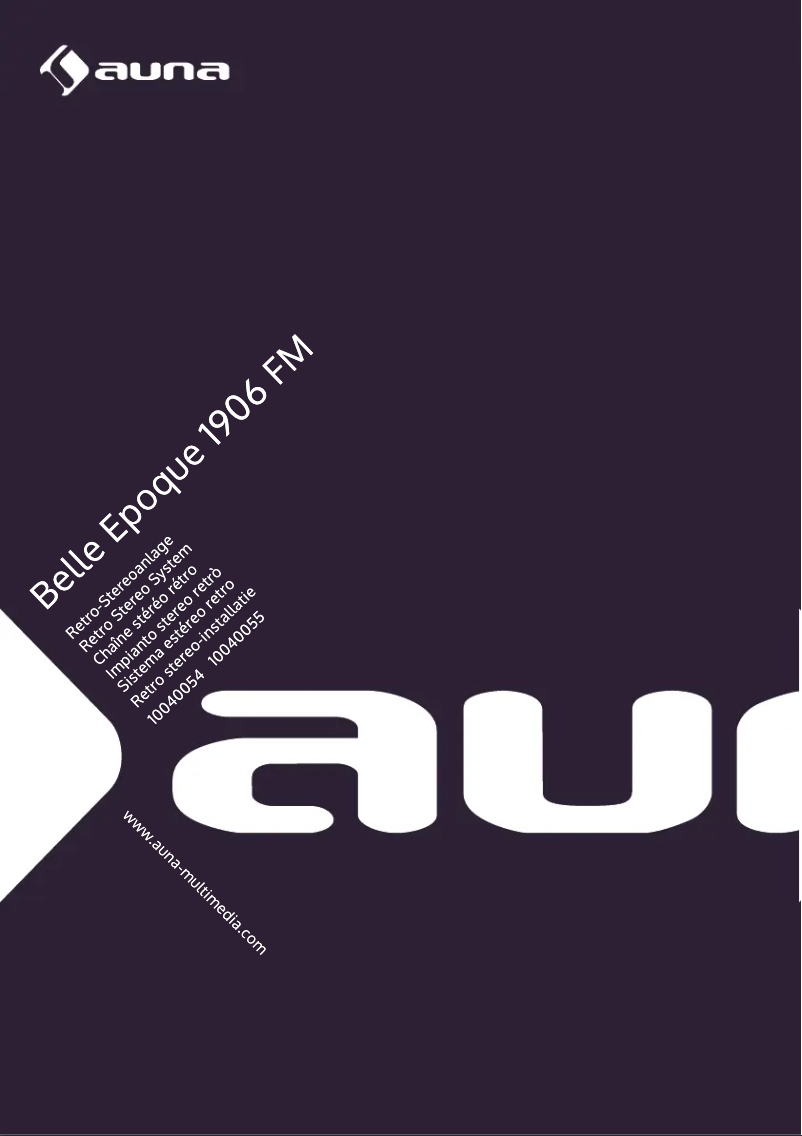 Página nº 1 - Manual de usuario Auna Belle Epoque 1906