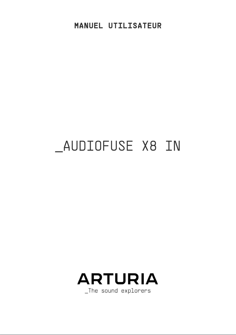 Página 1 del manual Manual de usuario Arturia AudioFuse X8 IN