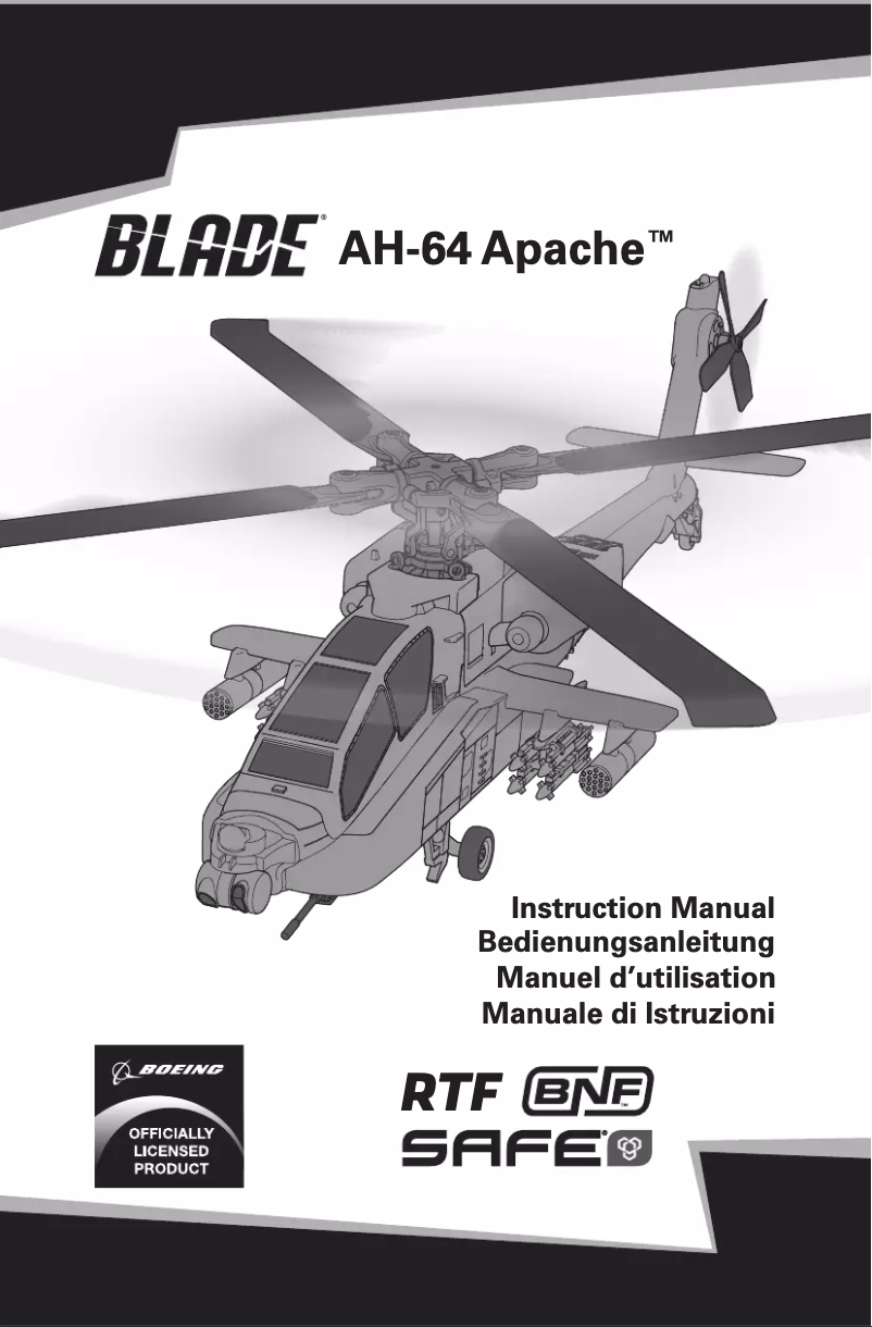 Página 1 del manual Manual de usuario Blade Micro AH-64 Apache BNF