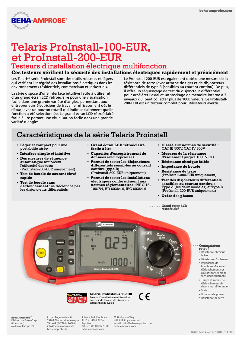 Imagen de la primera página del manual del dispositivo ProInstall-100-EUR