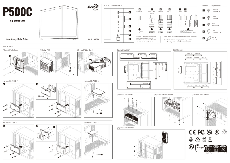 Imagen de la primera página del manual del dispositivo P500C