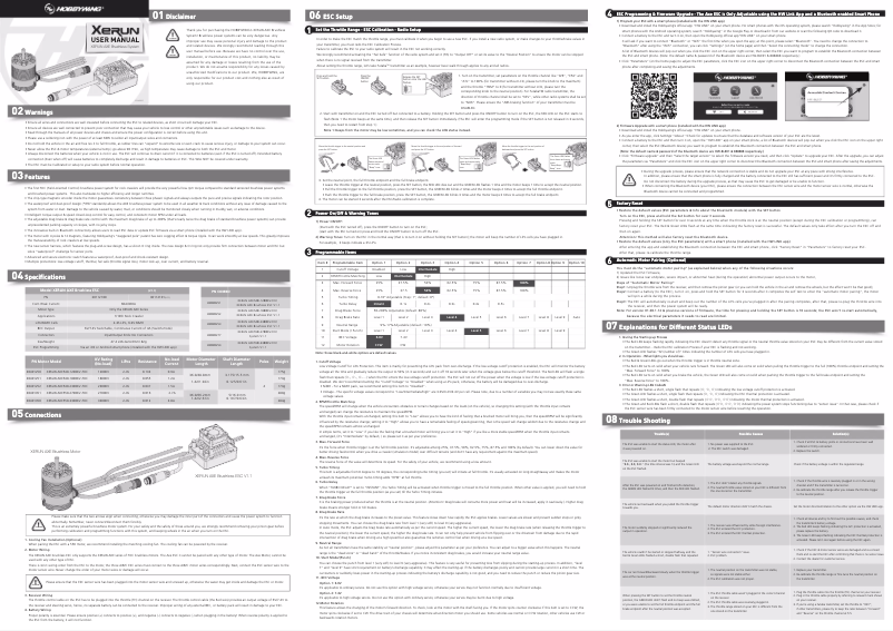 Imagen de la primera página del manual del dispositivo XeRun Axe