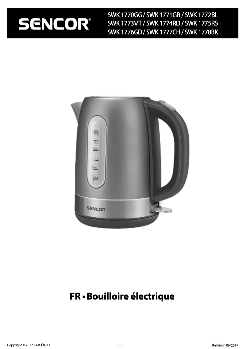 Página 1 del manual Manual de usuario Sencor SWK 1774RD