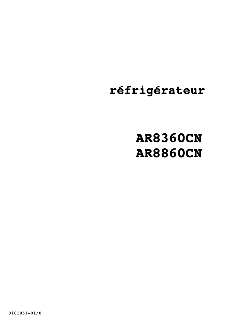 Imagen de la primera página del manual del dispositivo AR8360CN