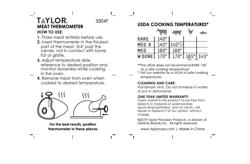 Imagen de la primera página del manual del dispositivo 3504