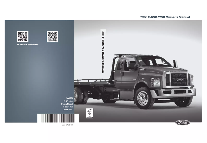 Imagen de la primera página del manual del dispositivo F-650 (2016)