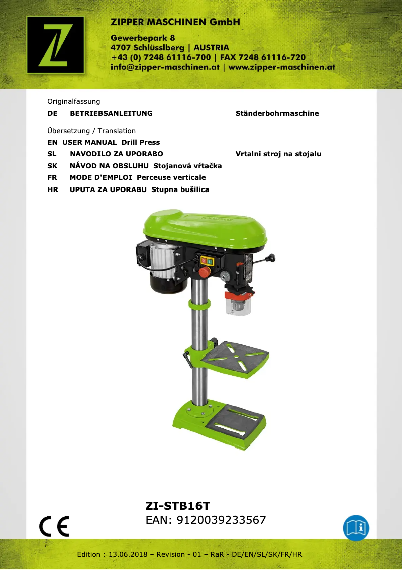 Página nº 1 - Manual de usuario Zipper ZI-STB16T