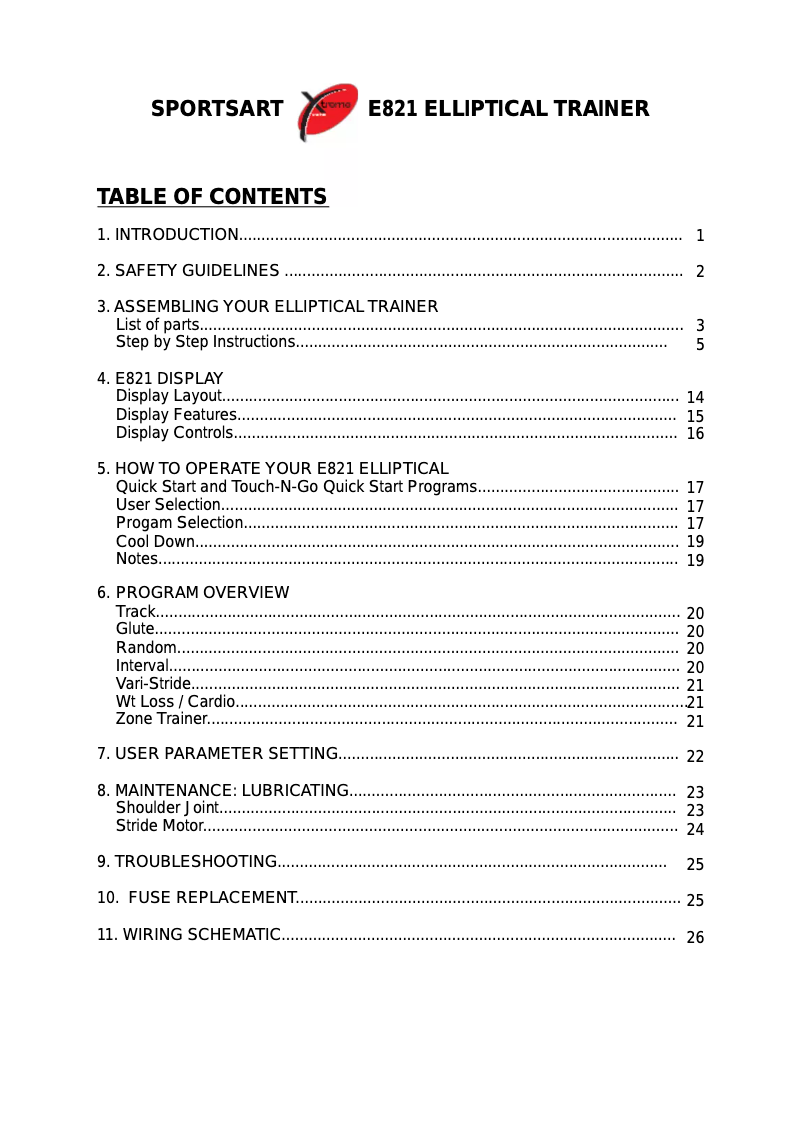 Imagen de la primera página del manual del dispositivo E821