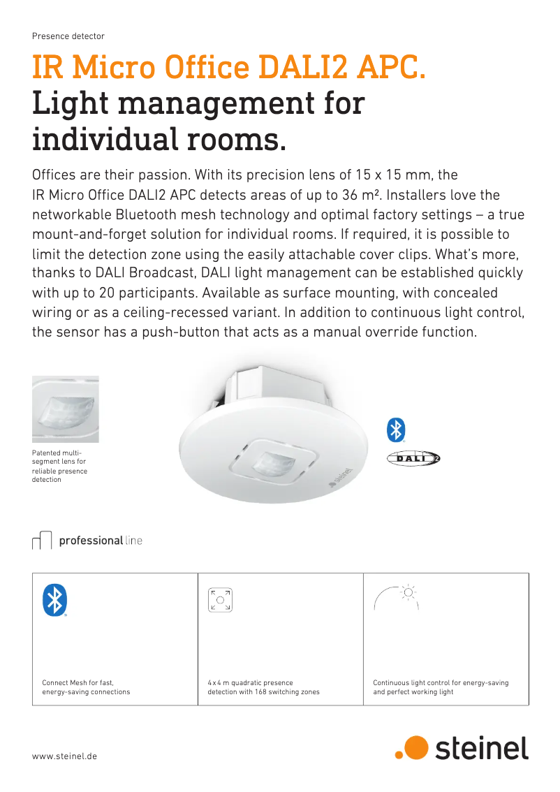Imagen de la primera página del manual del dispositivo IR Micro Office DALI-2