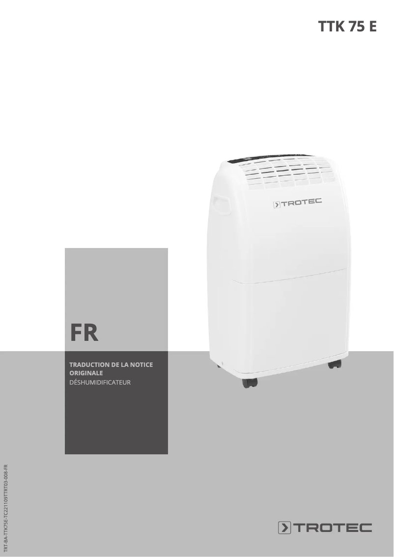 Imagen de la primera página del manual del dispositivo TTK 75 E