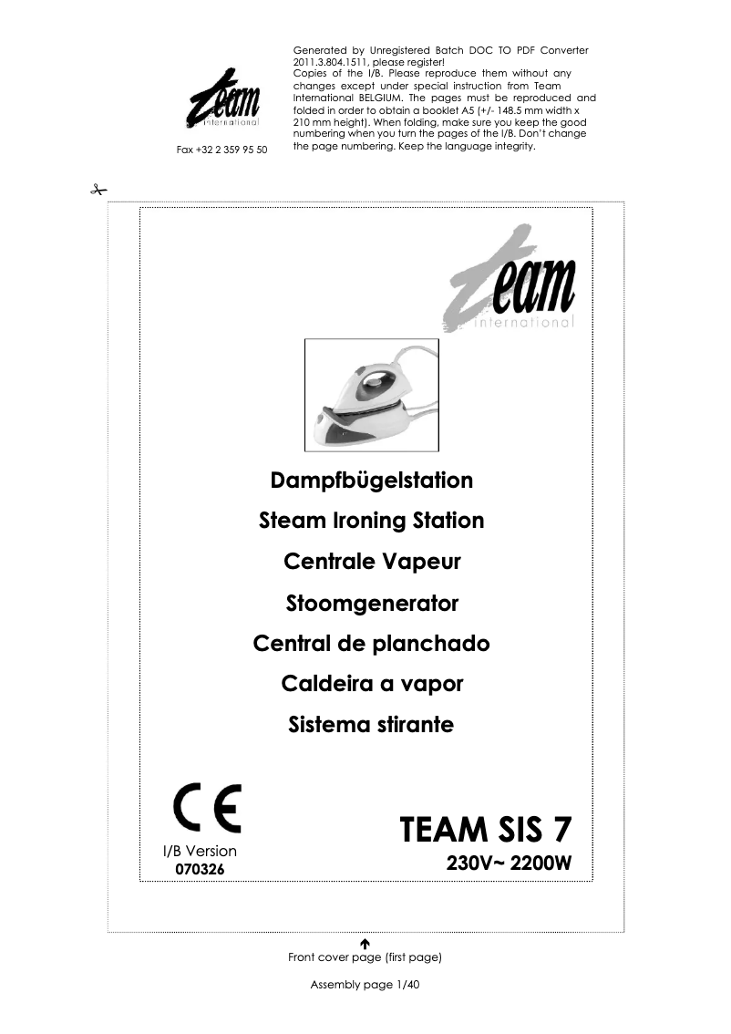 Imagen de la primera página del manual del dispositivo SIS 7