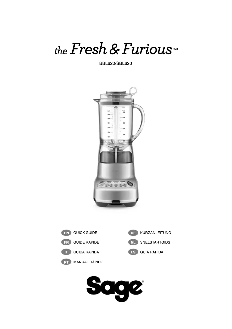 Página 1 del manual Manual de usuario Sage The Fresh & Furious SBL620