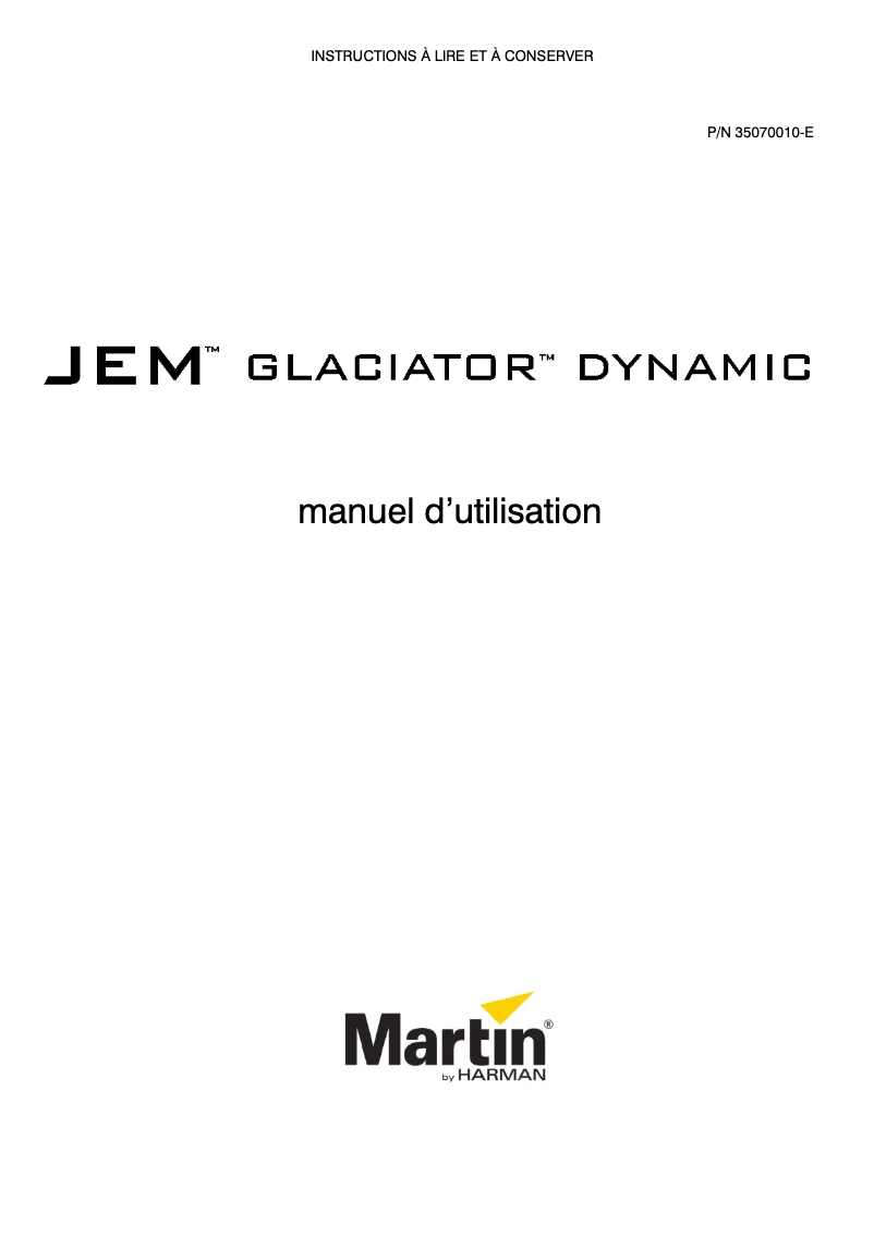 Página 1 del manual Manual de usuario Martin JEM Glaciator Dynamic