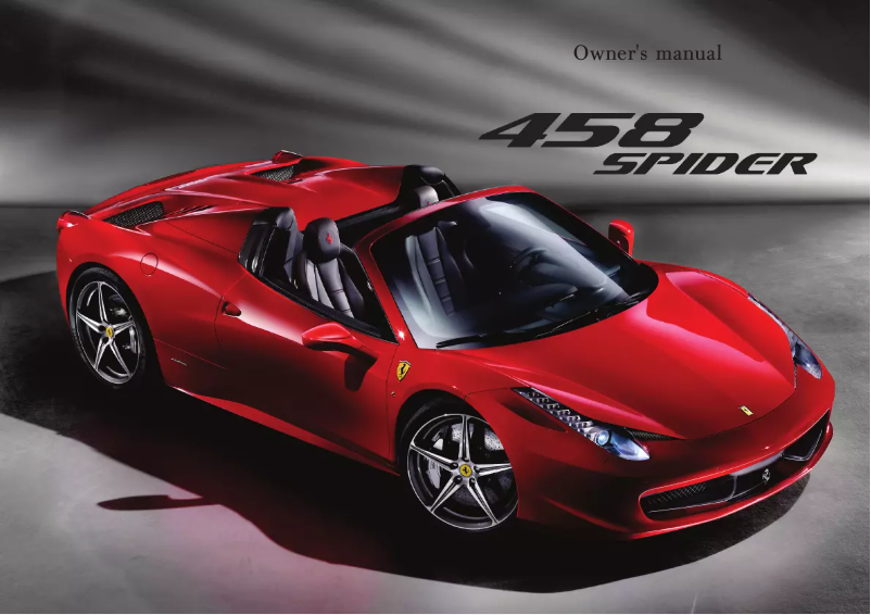 Página 1 del manual Manual de usuario Ferrari 458 Spider (2011)