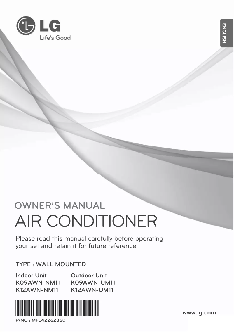 Página 1 del manual Manual de usuario LG K09AWN-NM11