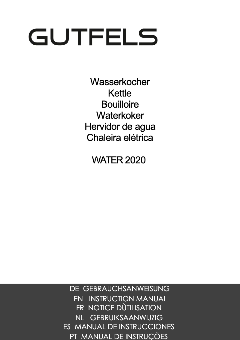 Página 1 del manual Manual de usuario GUTFELS WATER 2020