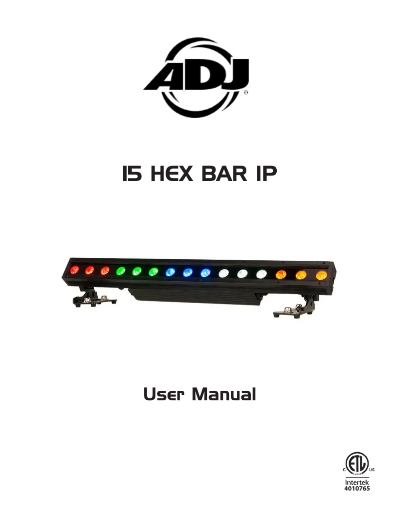 Imagen de la primera página del manual del dispositivo 15 HEX BAR IP