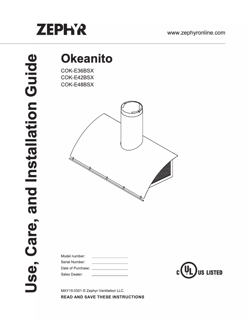Imagen de la primera página del manual del dispositivo Okeanito COK-E36BSX