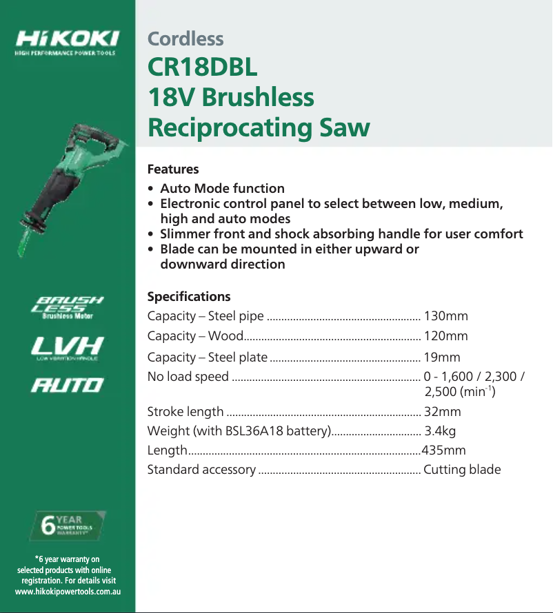 Imagen de la primera página del manual del dispositivo CR18DBL