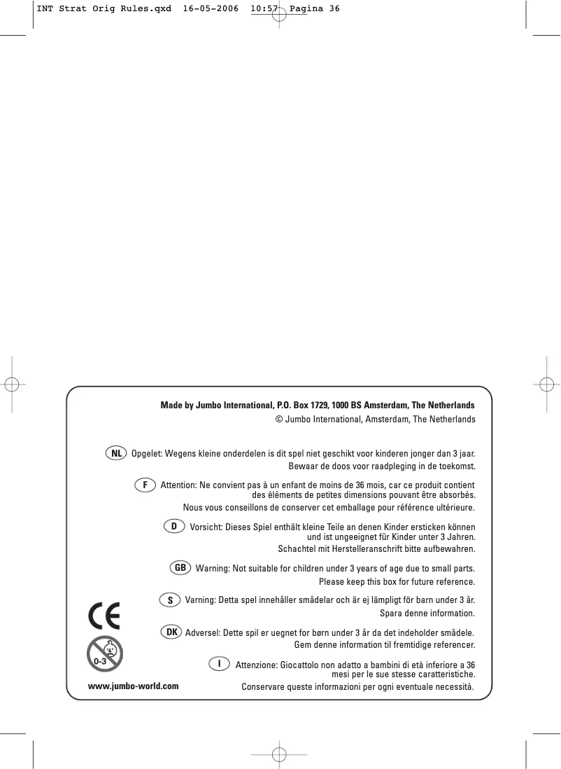 Página 1 del manual Manual de usuario Jumbo Stratego Original