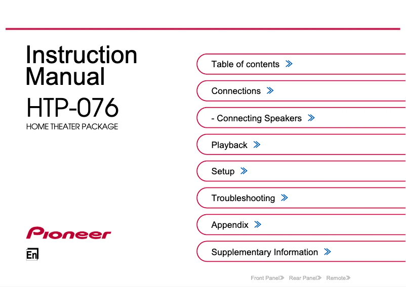 Imagen de la primera página del manual del dispositivo HTP-076