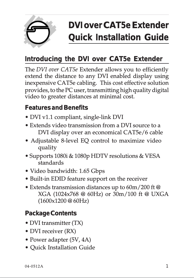 Página 1 del manual Manual de usuario Siig CE-D20111-S1