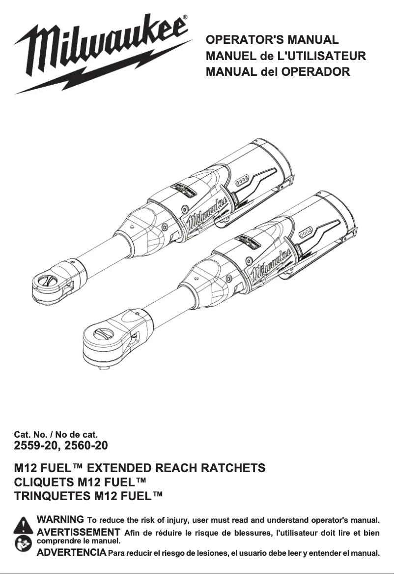 Página 1 del manual Manual de usuario Milwaukee 2559-20