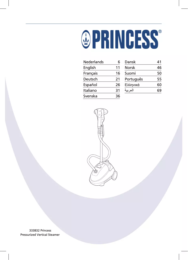 Imagen de la primera página del manual del dispositivo Pressurized Vertical Steamer 333832