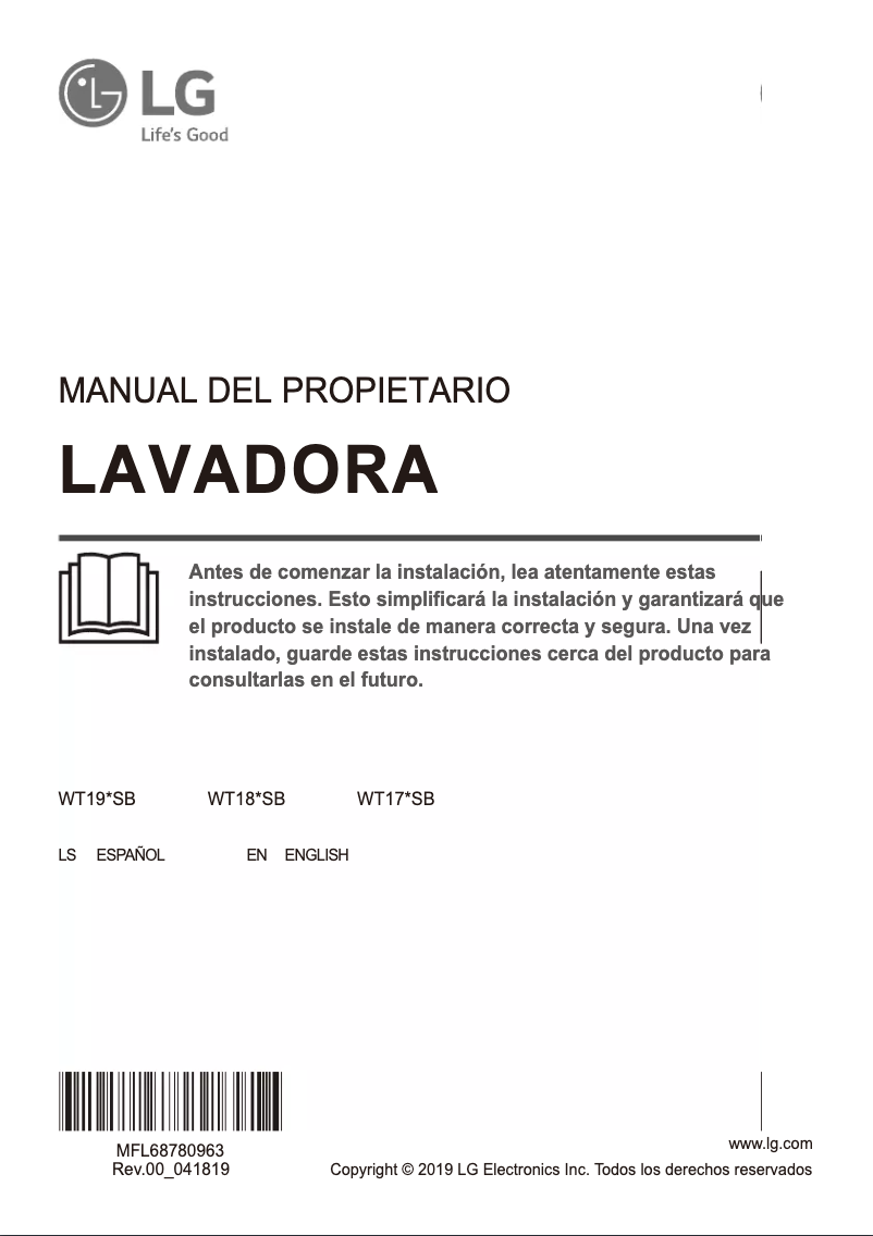 Imagen de la primera página del manual del dispositivo WT17DSB