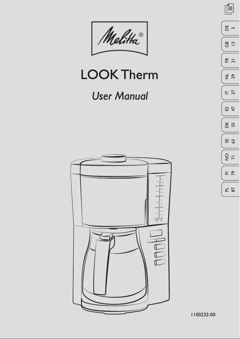Imagen de la primera página del manual del dispositivo Look Therm