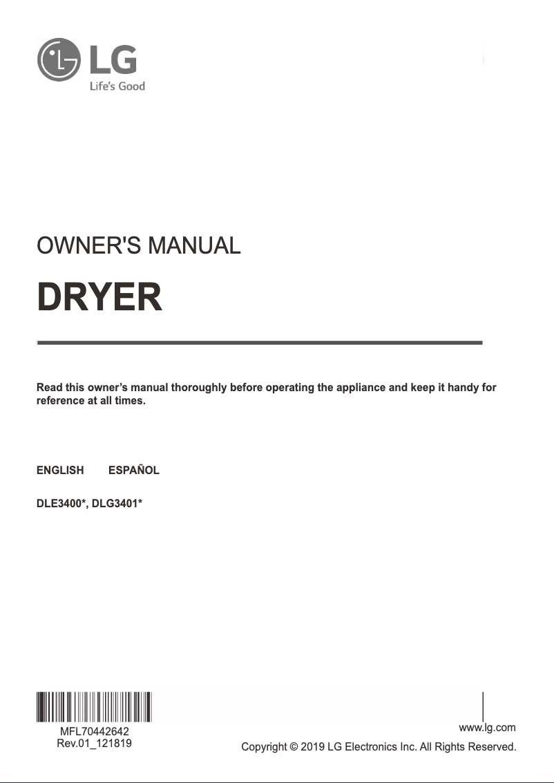 Imagen de la primera página del manual del dispositivo D3401W