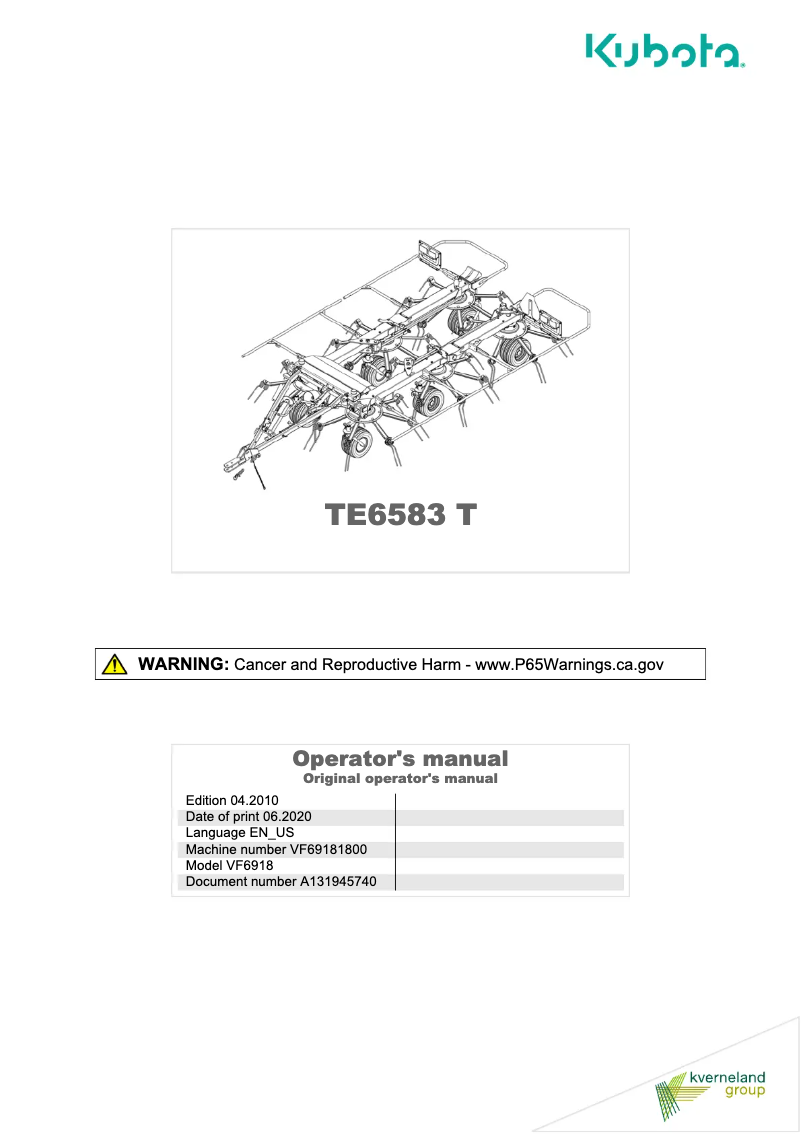 Imagen de la primera página del manual del dispositivo TE6583 T
