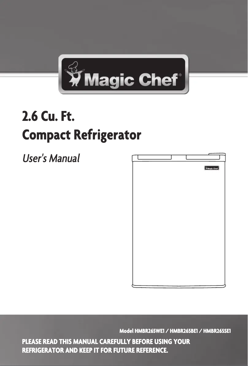 Página 1 del manual Manual de usuario Magic Chef HMBR265WE1