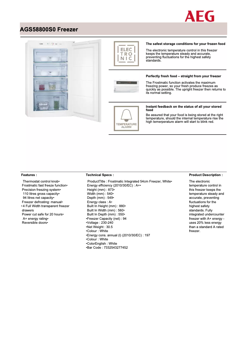 Imagen de la primera página del manual del dispositivo AGS58800S0