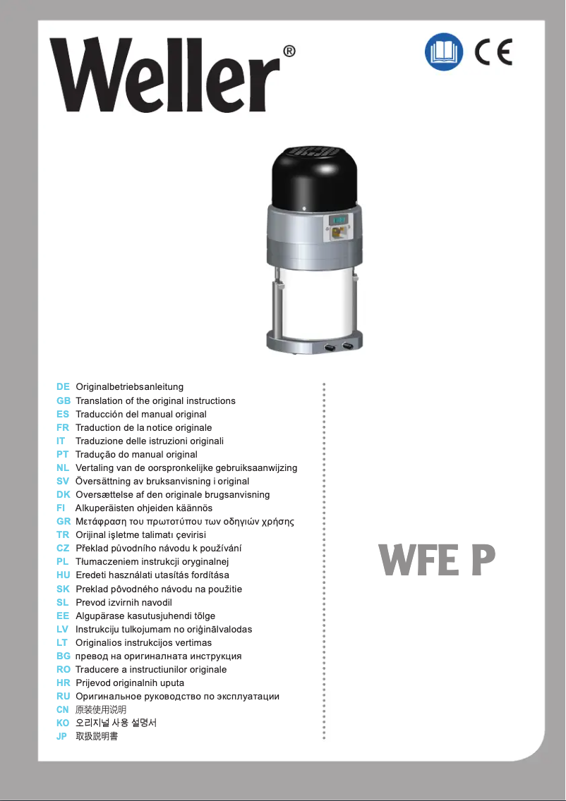 Página 1 del manual Manual de usuario Weller WFE P