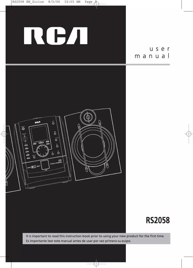 Página 1 del manual Manual de usuario RCA RS2058