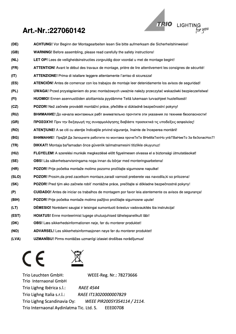 Imagen de la primera página del manual del dispositivo Kura 227060142