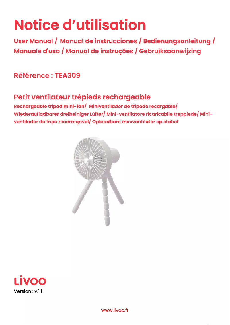 Imagen de la primera página del manual del dispositivo TEA309