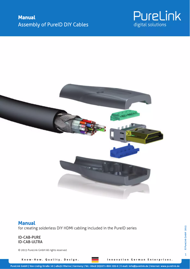 Página 1 del manual Manual de usuario PureLink ID-HT-1