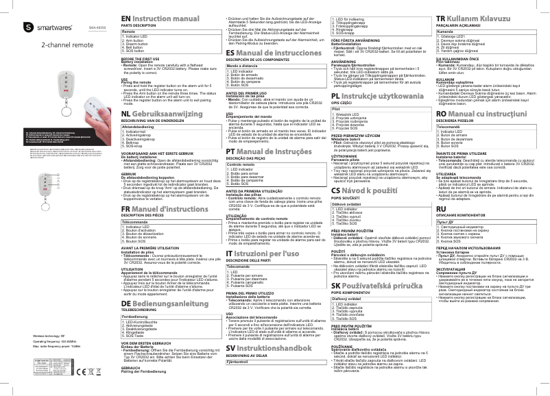 Imagen de la primera página del manual del dispositivo SMA-40350