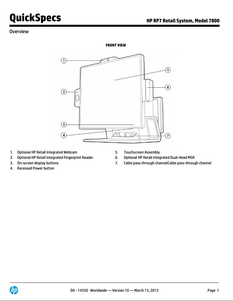 Página 1 del manual Manual de usuario HP 7800