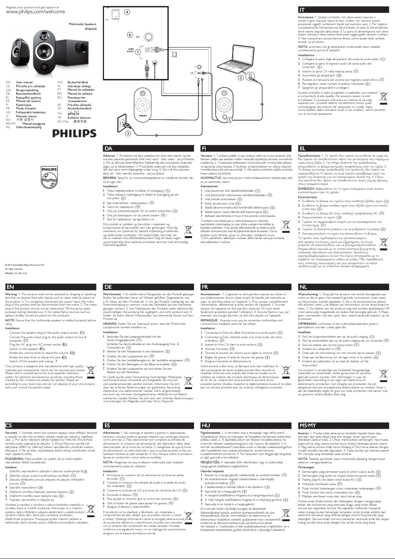 Imagen de la primera página del manual del dispositivo SPA6350