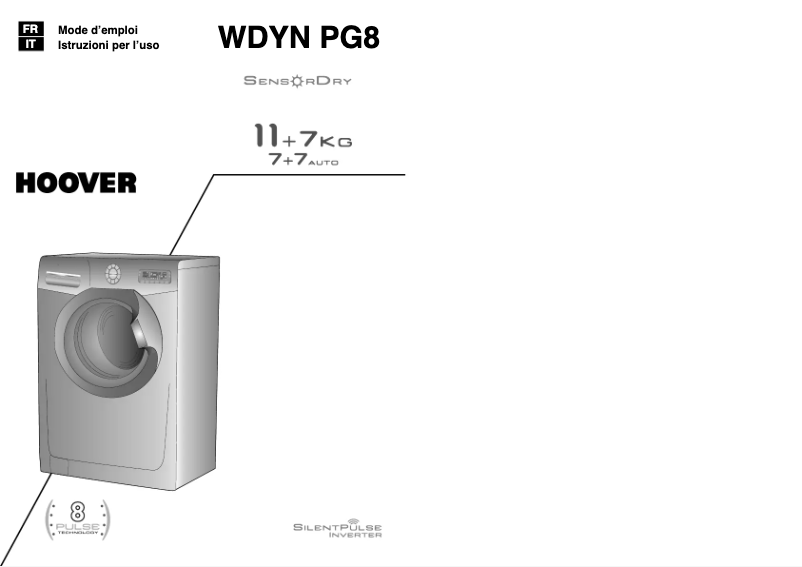 Página 1 del manual Manual de usuario Hoover WDYN 11746PG8-80