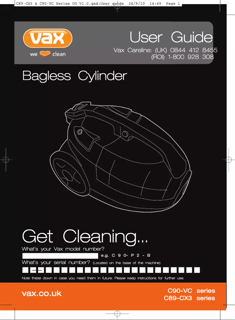 Imagen de la primera página del manual del dispositivo C89-CX3