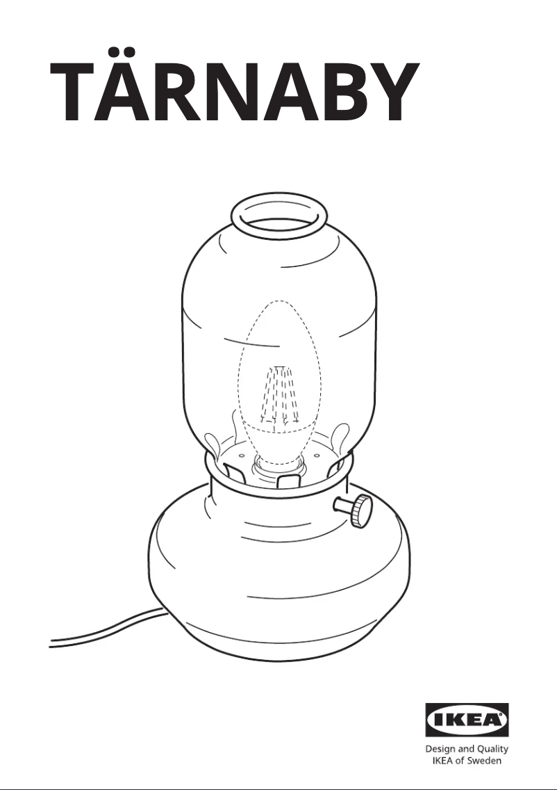 Imagen de la primera página del manual del dispositivo TÄRNABY 605.197.87