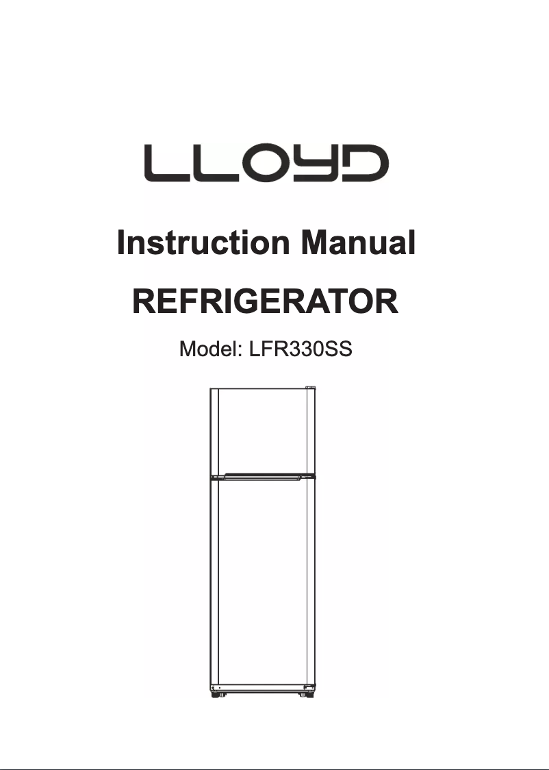 Imagen de la primera página del manual del dispositivo LFR330SS