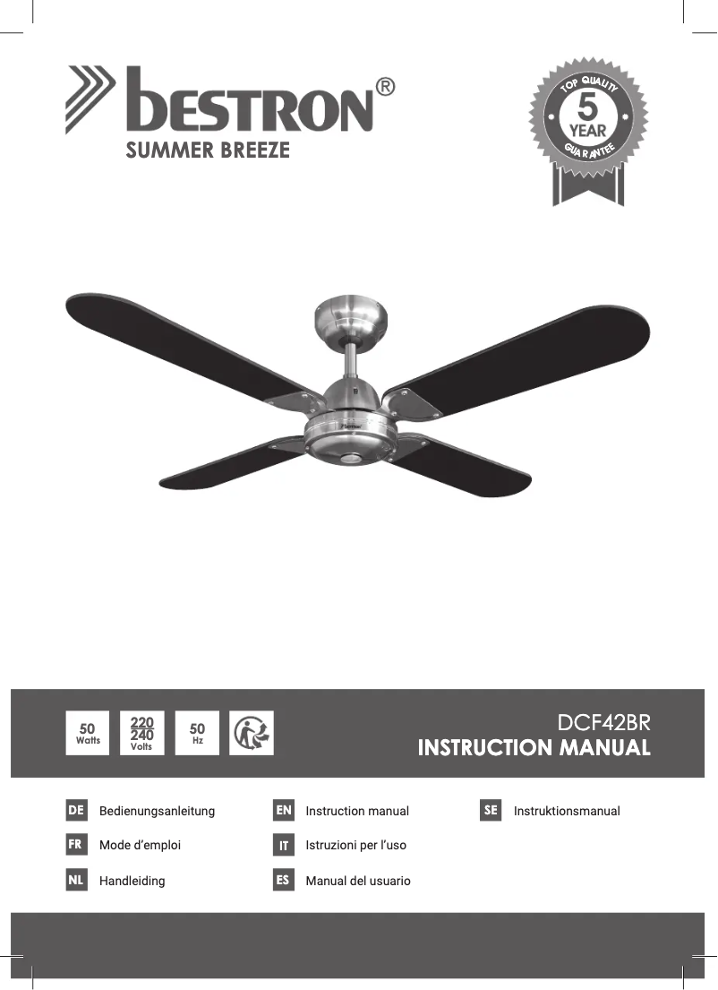 Página nº 1 - Manual de instrucciones Bestron Summer Breeze DCF42BR