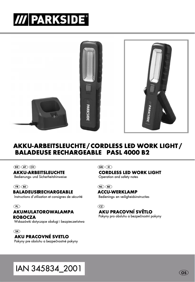 Página 1 del manual Manual de usuario Parkside PASL 4000 B2