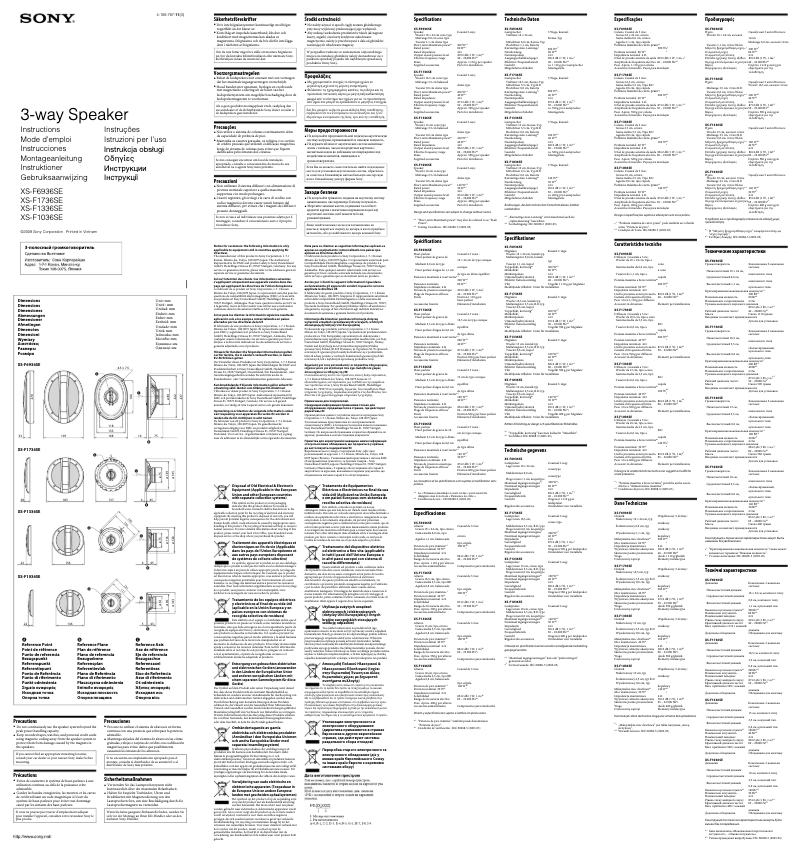 Imagen de la primera página del manual del dispositivo XS-F1736SE